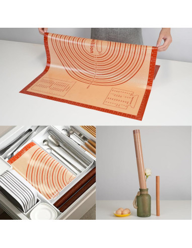 Alfombrilla de Silicona para Repostería UWILLION 91x61cm
