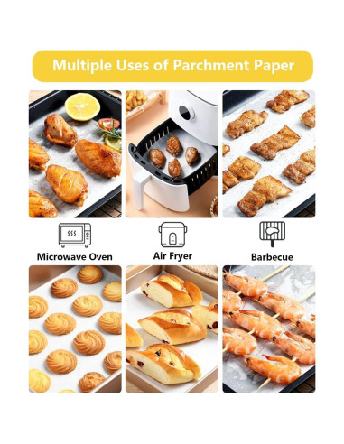 50 Hojas de Papel Pergamino 30.48x30.48 cm Yuyouqu para Hornear