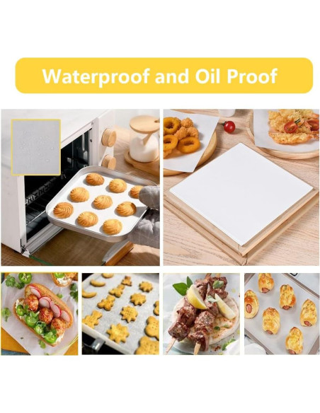 50 Hojas de Papel Pergamino 30.48x30.48 cm Yuyouqu para Hornear