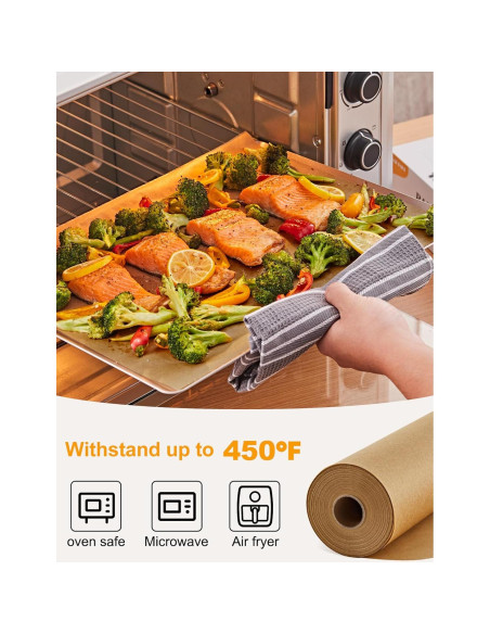 Rollo de Papel Pergamino SMARTAKE 38 cm x 33 m Antiadherente