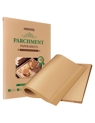 200 Hojas de Papel Pergamino Pre-cortado 23x33cm HOFHTD