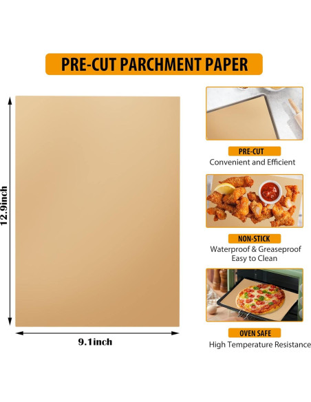 200 Hojas de Papel Pergamino Pre-cortado 23x33cm HOFHTD