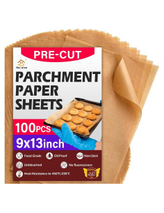 Hojas de Papel Pergamino ReLuien 22.86x33.02 cm 100PCS