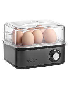 Hervidor de Huevos Eléctrico Annie & Mia, Acero Inoxidable, 8 Huevos
