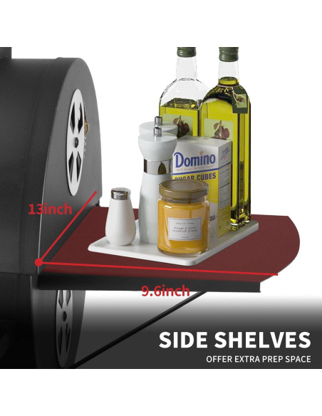 Parrilla de Carbón Kendane CA-30 con Estante Lateral 322.6 cm