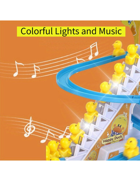 Juguete Eléctrico de Patito que Sube Escaleras BuerKeo