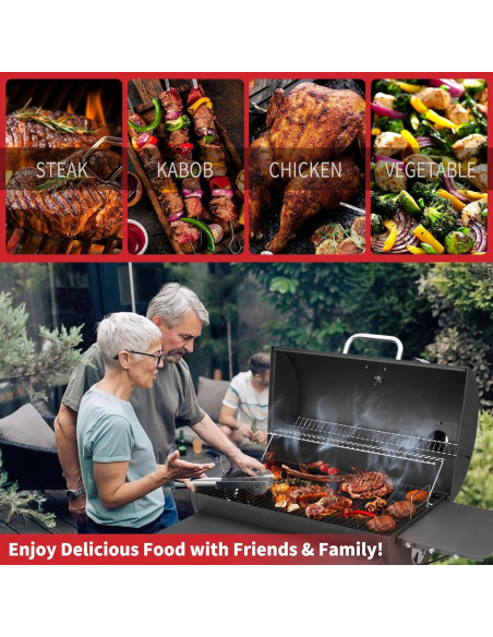 Parrilla de Carbón Kendane CA-30 con Estante Lateral 322.6 cm