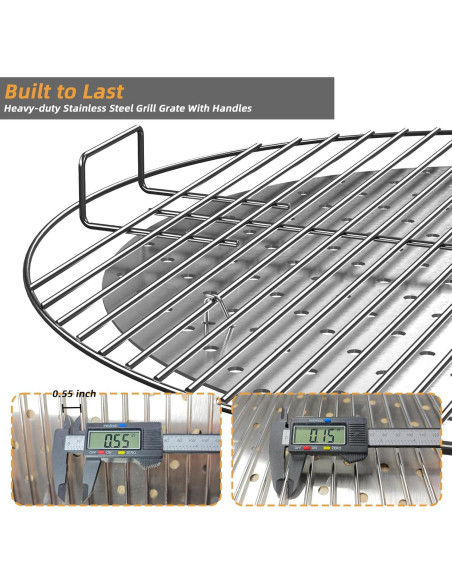 Repuesto Parrilla Acero Inoxidable 22" Benzoyl para Weber