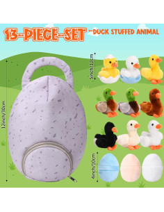 Conjunto de 13 Piezas de Peluche Patitos HyDren para Niños 2