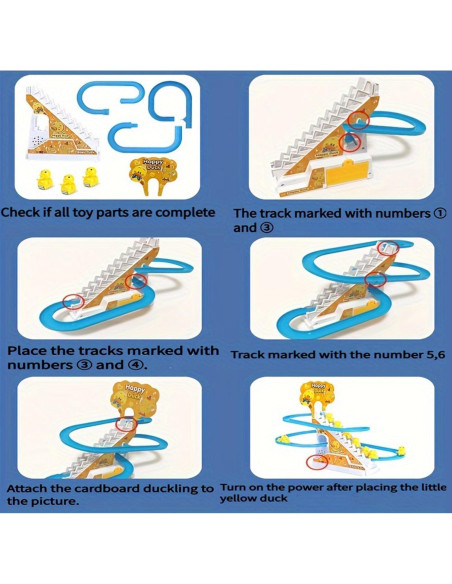 Juguete Eléctrico de Patito que Sube Escaleras BuerKeo