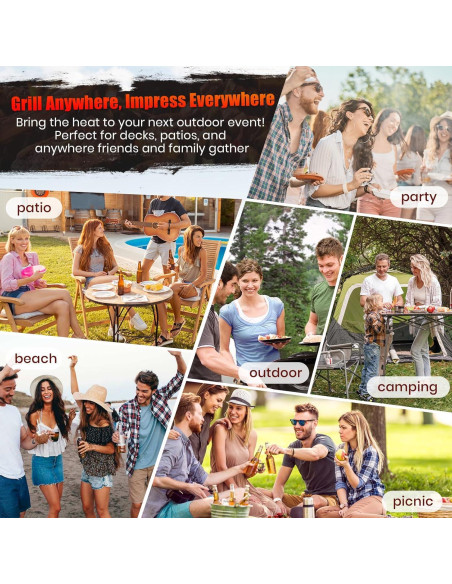 Parrilla de Carbón con Ahumador Offset SUNLIFER 3316 cm