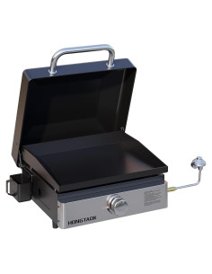 Parrilla de Gas Propano Portátil HongTaok 45.7x38.1cm con Tapa