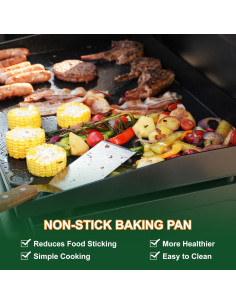 Parrilla de Gas Propano Portátil HongTaok 45.7x38.1cm con Tapa 2