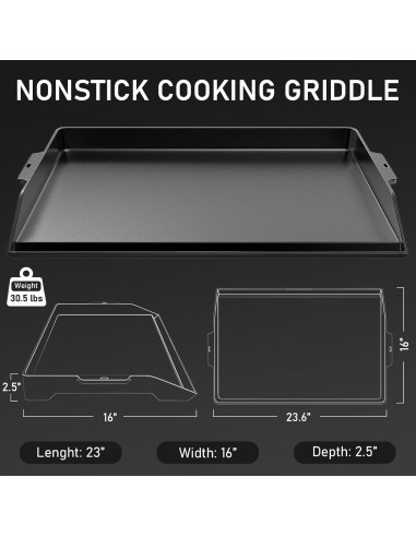 Plancha de Hierro Fundido Enameleda Utheer 58.4x40.6cm Antiadherente