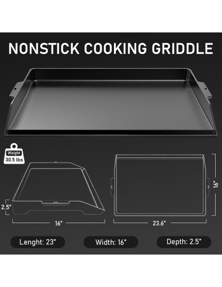 Plancha de Hierro Fundido Enameleda Utheer 58.4x40.6cm Antiadherente