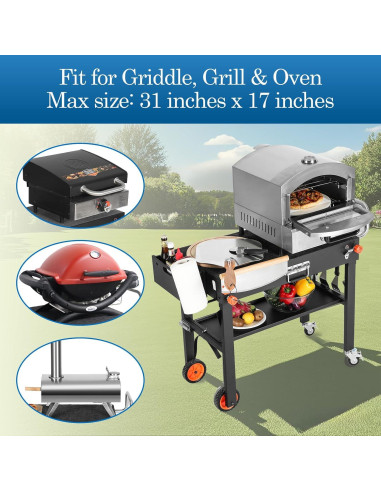 Carrito de Mesa Plegable para Parrilla EsFrondo YP 39A-001