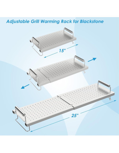 Parrilla Calentadora Acero Inoxidable BBQration 15-25" para Blackstone