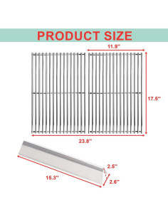 Rejillas y Barras de Sabor Weber Spirit 300 Acero Inoxidable 2