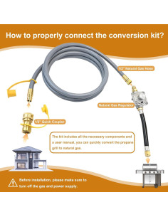 Kit de Conversión de Propano a Gas Natural Garsoo 3.05 m 2