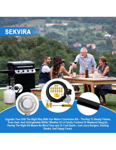 Kit de Conversión de Gas Natural a Propano Sekvira 5FT para Weber