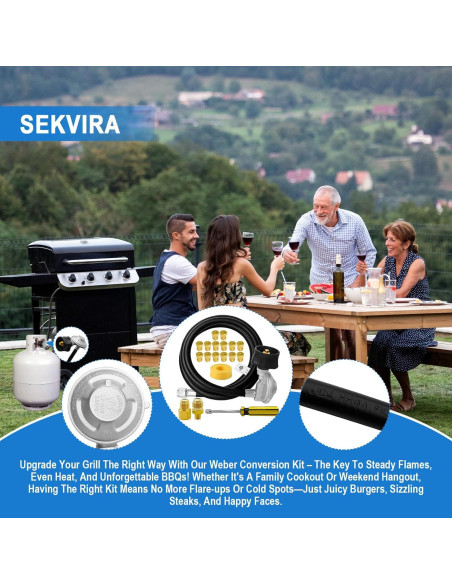 Kit de Conversión de Gas Natural a Propano Sekvira 5FT para Weber