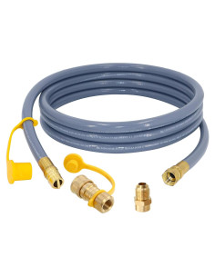 Manguera de Gas Natural 12 Pies 1/2" ID SUMNEW con Desconexión Rápida