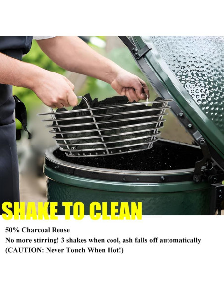 Cesta de Ceniza de Carbón Inoxidable Dallden para Big Green Egg