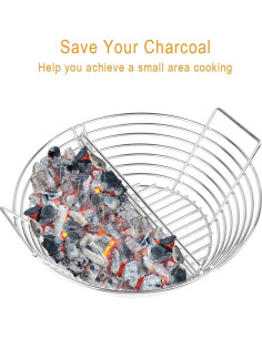 Cesta de Carbón Lump Mydracas con Divisor para Big Green Egg 2