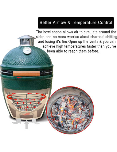 Cesta de Carbón Lump Mydracas con Divisor para Big Green Egg