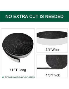 Junta de Alta Temperatura Quantfire para Parrilla Kamado Joe Jr 2