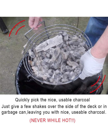 Cesta de Carbón Lump Mydracas con Divisor para Big Green Egg