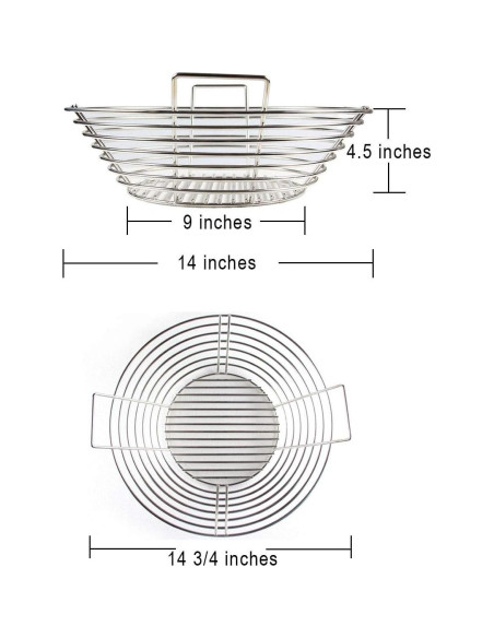 Cesta de Carbón Lump Mydracas con Divisor para Big Green Egg