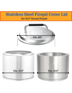 Tapa de Acero Inoxidable PARTAKER para Fogón 19.5" Bonfire 2