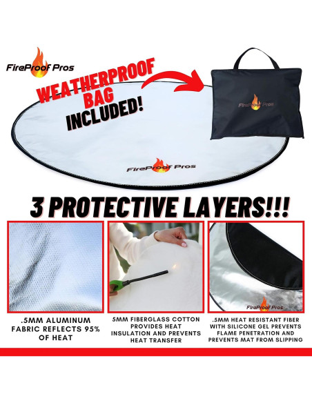 Protector de Fogata Redondo 91.44 cm FireProof Pros 6 mm