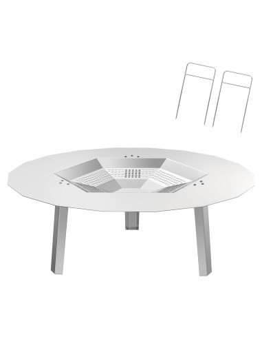 Deflector de Calor BBQ-PLUS para Estufa de Fuego 19.5" Acero Inoxidable