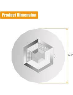 Deflector de Calor BBQ-PLUS para Estufa de Fuego 19.5" Acero Inoxidable 2