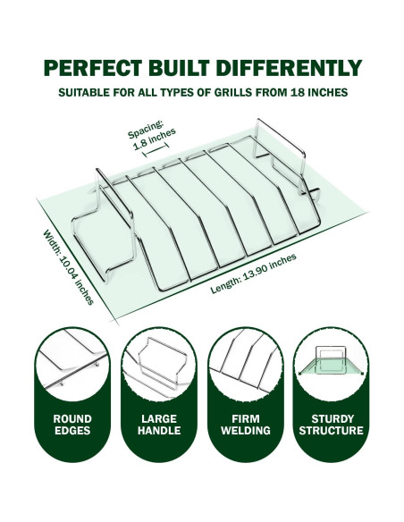 Soporte para Costillas y Asados BONPAZ BKa-LPJ01 Acero Inoxidable Soporte para Costillas y Asados BONPAZ BKa-LPJ01 Acero Inoxidable