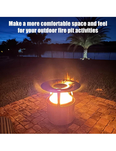 Deflector de Calor BBQ-PLUS para Estufa de Fuego 19.5" Acero Inoxidable