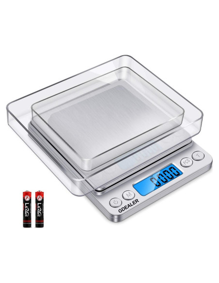 Balanza de Cocina Digital GDEALER 500g x 0.01g Acero Inoxidable