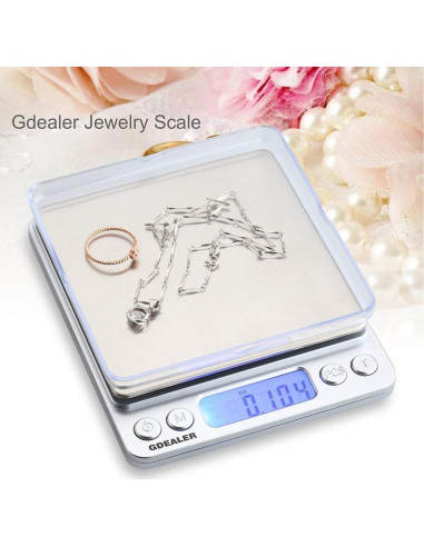 Balanza de Cocina Digital GDEALER 500g x 0.01g Acero Inoxidable