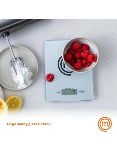 Báscula Digital MasterChef para Alimentos 5kg LCD Vidrio Templado