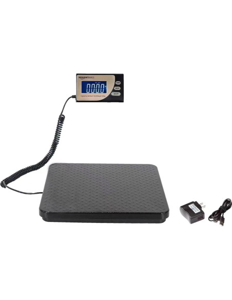 Báscula Postal Digital Amazon Basics 200 kg Plataforma Aluminio