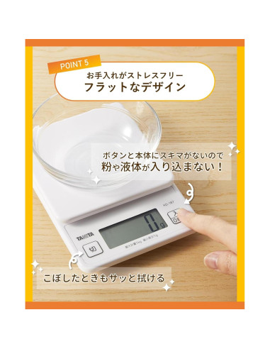 Balanza de Cocina Digital Tanita KD-187 WH 1 kg Blanco