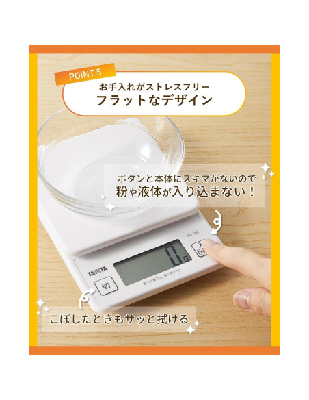 Balanza de Cocina Digital Tanita KD-187 WH 1 kg Blanco