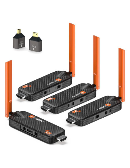 Transmisor HDMI Inalámbrico WELUSOPU 1TX+3RX 50m 4K/1080p