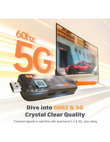 Transmisor HDMI Inalámbrico WELUSOPU 1TX+3RX 50m 4K/1080p