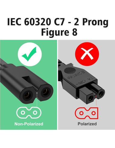 Cable de Alimentación Y Splitter AGVEE 20cm para Apple TV
