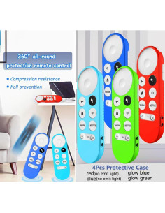 4 Fundas Protectores para Control Remoto Chromecast Google TV 2