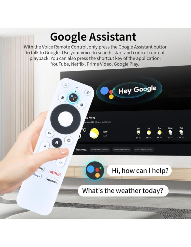 Control Remoto por Voz PZL para Onn 4K Streaming Box