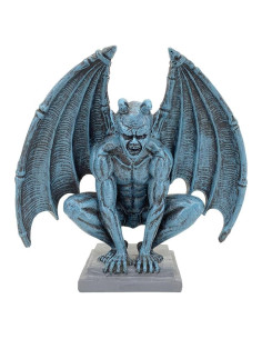 Estatua Gárgola Demonio Centinela 19cm Resina Decorativa
